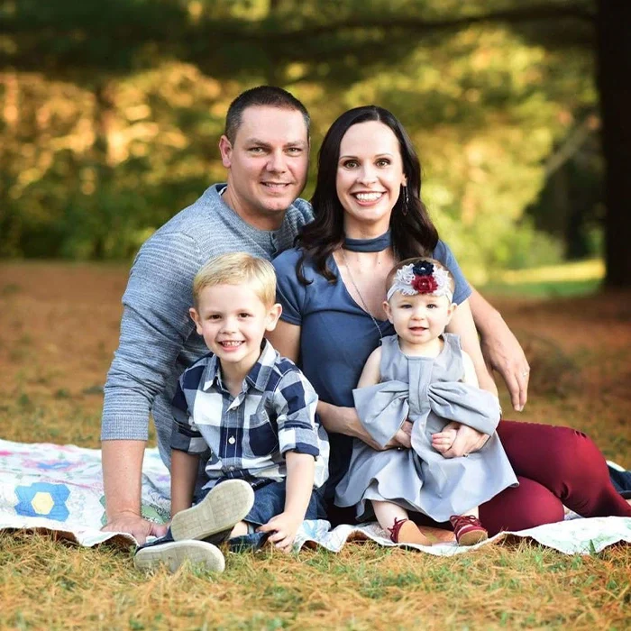 Jamie Stephens And Traci Knierim With Their Family